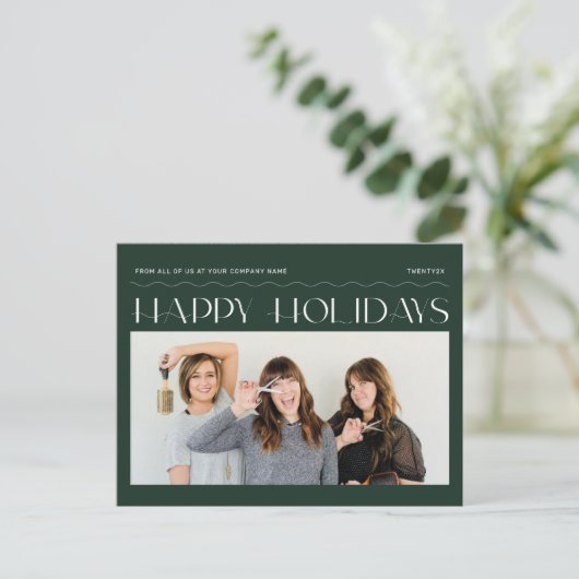 Prettige feestdagen Groep Foto Zakelijke vakantie  (Staand voorkant)