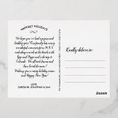 prettige feestdagen grote kerstbriefjes Gold (Achterkant)