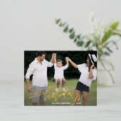 prettige feestdagen grote kerstbriefjes Gold (Staand Voorkant)