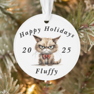 Prettige feestdagen Grumpy Cat sarcastisch Ornament