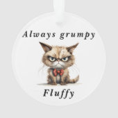 Prettige feestdagen Grumpy Cat sarcastisch Ornament (achterkant)