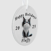 Prettige feestdagen Grumpy Cat sarcastisch Ornament (voorkant)
