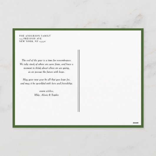 Prettige feestdagen Hand geschilderd boxwood krans (Achterkant)