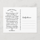 prettige feestdagen hand getekende afbeelding 2 briefkaart (Achterkant)