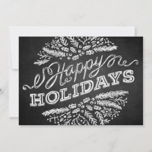 Prettige feestdagen Handgeschreven schoolbord? 5x7 Feestdagenkaart