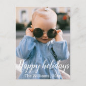 prettige feestdagen handgeschreven script vakantie briefkaart (Voorkant)