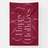 Prettige feestdagen Handgeschreven tekst Spandoek (Verticaal)