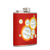 prettige feestdagen heupfles (Rechts)