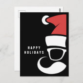 prettige feestdagen Hipster Santa Briefkaart (Voorkant / Achterkant)
