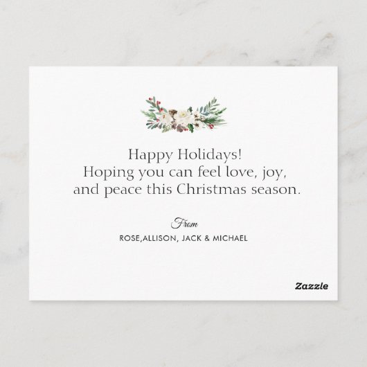 Prettige feestdagen HOE Kerstkaart te beletteren Briefkaart (Achterkant)