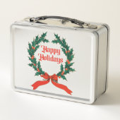 Prettige feestdagen  Holly Kerstkrans (Achterkant)