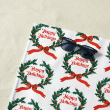 Prettige feestdagen Holly Kerstkrans