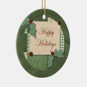 prettige feestdagen Holly Ornament (Rechts)