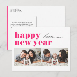 Prettige feestdagen Hot Pink Retro Typografie