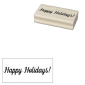 Prettige feestdagen Houten blokgemonteerde rubbere Rubberstempel (Gestempeld)