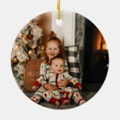 Prettige feestdagen Houtplak Keramisch Ornament (Achterkant)