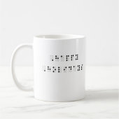 prettige feestdagen in braille koffiemok (Links)