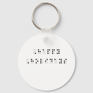 prettige feestdagen in braille sleutelhanger