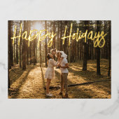 PRETTIGE FEESTDAGEN In goud Kerstfoto (Voorkant)