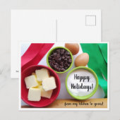 prettige feestdagen ingrediënten uit mijn keuken briefkaart (Voorkant / Achterkant)