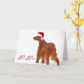 prettige feestdagen Irish Setter Kaart (Gele Bloem)