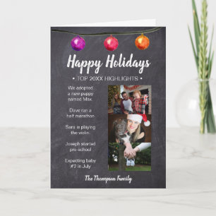 prettige feestdagen Jaar in Review kerstfoto Kaart