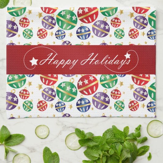 Prettige feestdagen Jingle Bell Christmas Theedoek (Gevouwen)