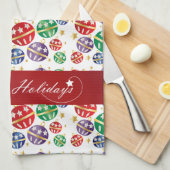 Prettige feestdagen Jingle Bell Christmas Theedoek (Quarter Fold)