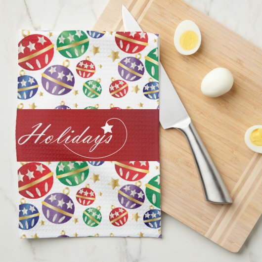 Prettige feestdagen Jingle Bell Christmas Theedoek (Quarter Fold)