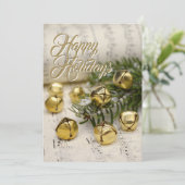 Prettige feestdagen Jingle Bells Christmas Feestdagenkaart (Staand voorkant)