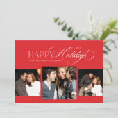 prettige feestdagen Kaart 3 foto's (Staand voorkant)