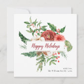 Prettige feestdagen Kaart Botanische foto (Voorkant)