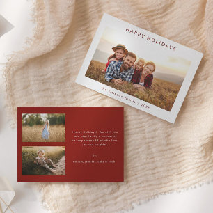 Prettige feestdagen Kaart Chic minimalistische fam