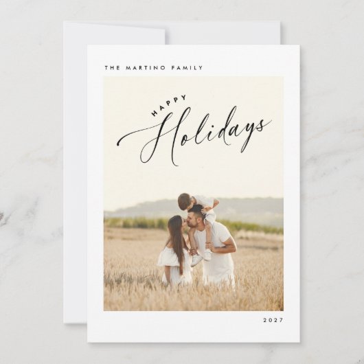 Prettige feestdagen Kaart Elegant Chic (Voorkant)