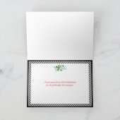 prettige feestdagen Kaart | Faux-karton, Holly (Binnen)