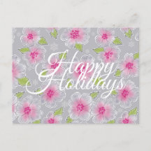Prettige feestdagen Kaart Flowers Elegance