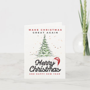 prettige feestdagen Kaart, grappige kerstmis gewel Bedankkaart