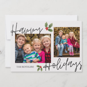 Prettige feestdagen Kaart Holly Family