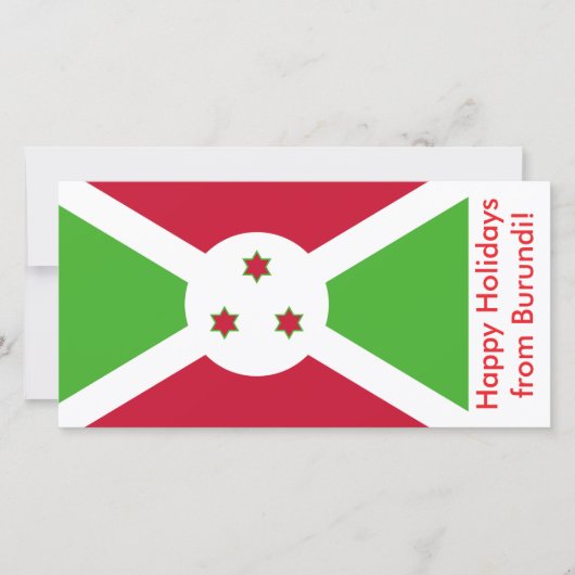 Prettige feestdagen Kaart met vlag van Burundi (Voorkant)