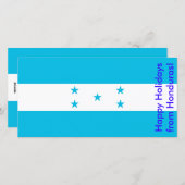 Prettige feestdagen Kaart met vlag van Honduras (Voorkant / Achterkant)