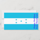 Prettige feestdagen Kaart met vlag van Honduras (Voorkant)