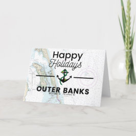 Prettige feestdagen Kaart- Outer Banks Kaart