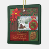 prettige feestdagen keramisch ornament (Links)