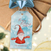 Prettige feestdagen kerst cadeaulabel