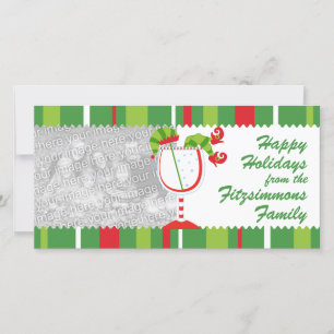 Prettige feestdagen Kerst Elf Cocktail Feestdagenkaart