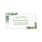 Prettige feestdagen Kerst-klassiek, rustiek, feest Etiket (Voorkant)