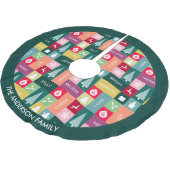 Prettige feestdagen Kerst > Moderne naam kleurrijk Kerstboom Rok (Gekanteld)