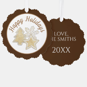 Prettige feestdagen Kerst Suiker Koekjes Bakkerij Ornament Kaart