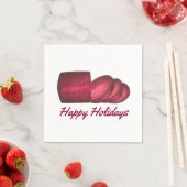 Prettige feestdagen Kerst Thanksgiving Cranberry Servetten (Insitu)