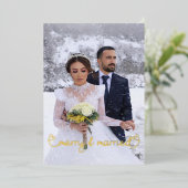 Prettige feestdagen Kerst vrolijk en getrouwd Foto (Staand Voorkant)